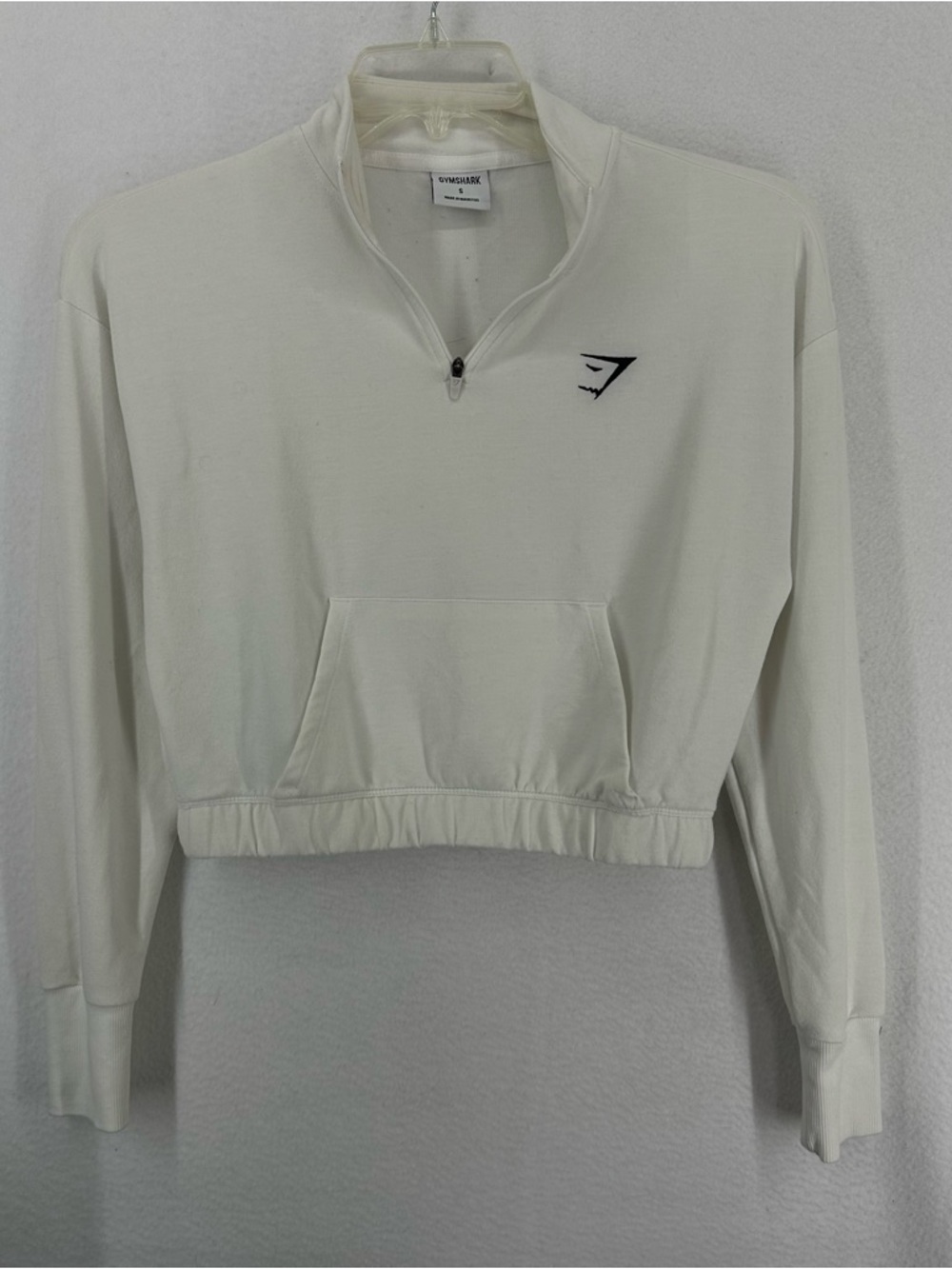 Gymshark Pippa Training Cropped Pullover Sweatshirt Small White